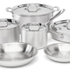 All-Clad Master Chef 7-Piece, $255 | 10-Piece, $405